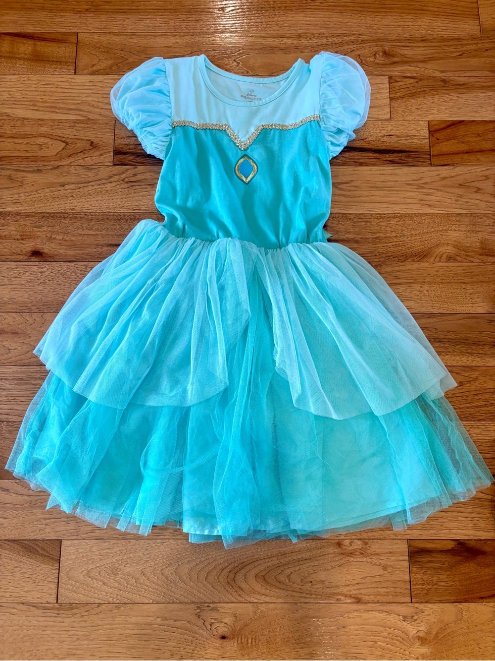 Disney Princess Jasmine Blue Dress Costume Girls 10/12 Aladdin